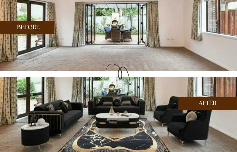 Plush Black Velvet Sofa - Luxe Comfort