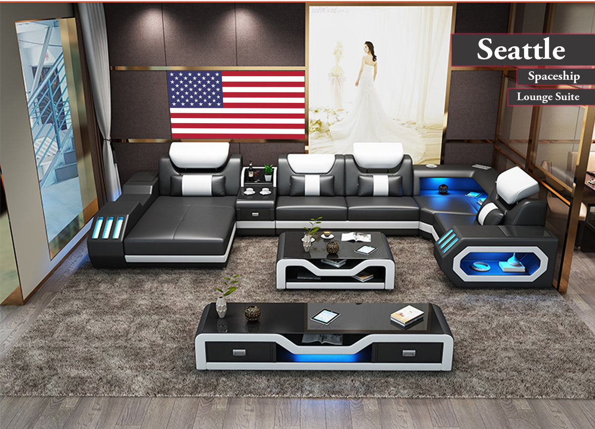 Lounge Computer Set Modern Lounge Suite w/ Bluetooth & USB | Seattle Spaceship | Cool ...