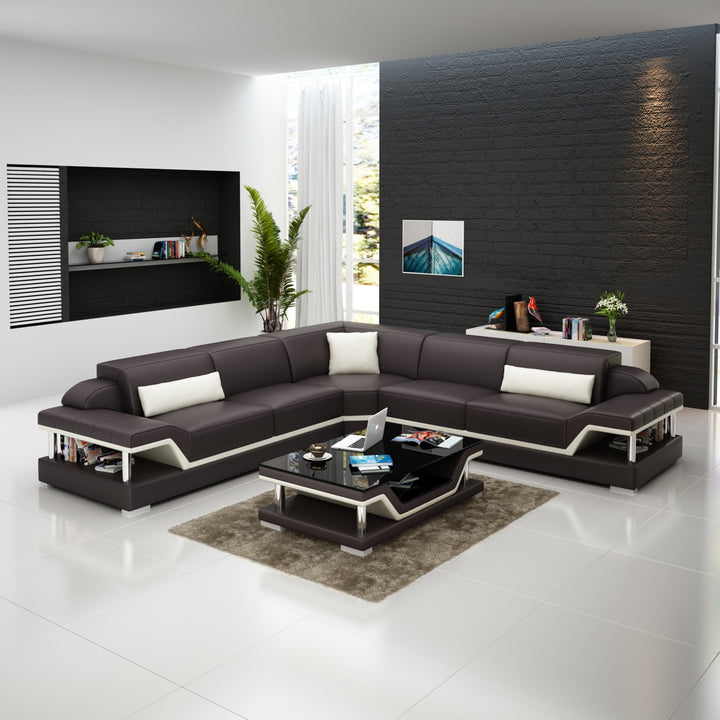 Germany Grand Sofa Set | L-Shaped 2 seater+Corner+2 seater Sofa Customisable Seating  (Black, White, Brown, Green, Cream, Cherry, Red, Blue, Grey & Caramel)